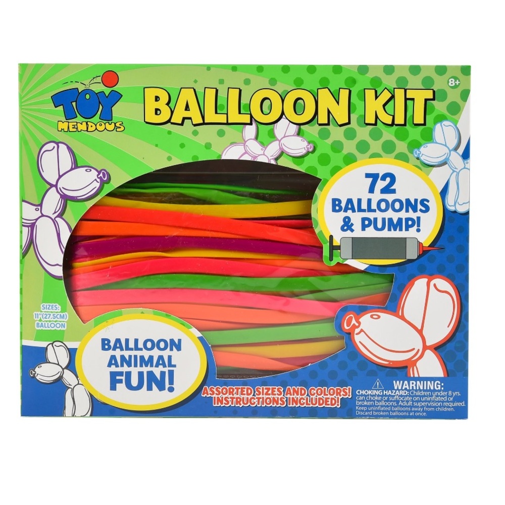 Brand New Toy Mendous Animal Balloon 72pc Kit